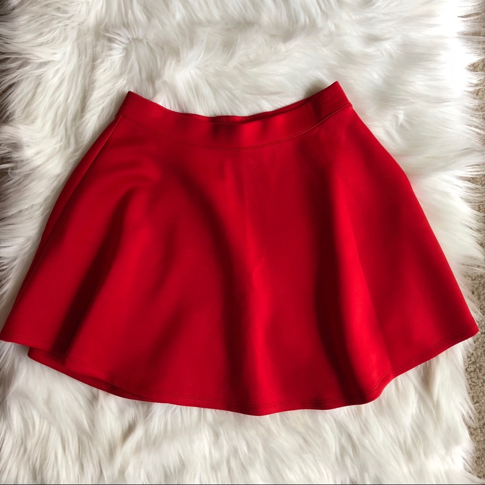 Red skater skirt